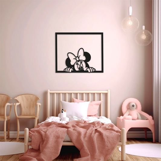 Décoration Murale en Métal Silhouette Minnie
