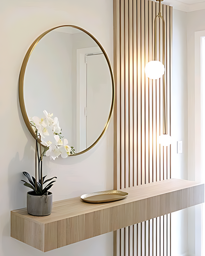 Miroir Rond Avec Cadre de Diamètre 60