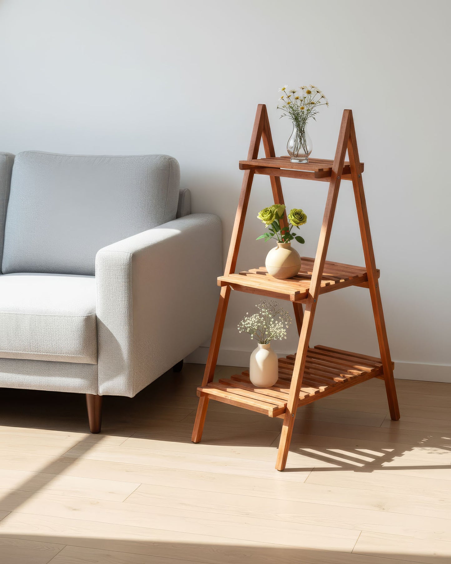 Étagère de Rangement Pyramide 3 Niveaux