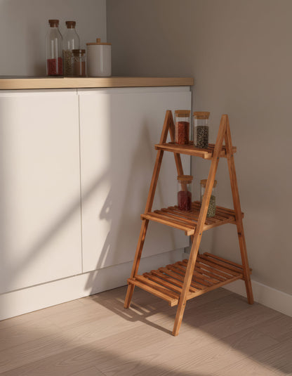 Étagère de Rangement Pyramide 3 Niveaux