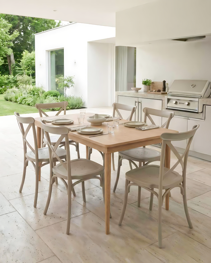 Set Table Scandinave + 6 Chaises Metallica