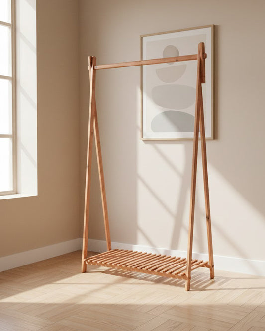 Porte Manteaux en Bois avec étagère